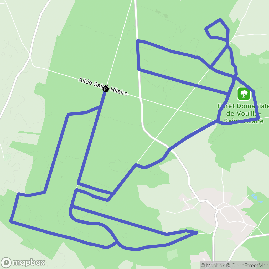 Vouillé : carte du parcours de randonnée - France
