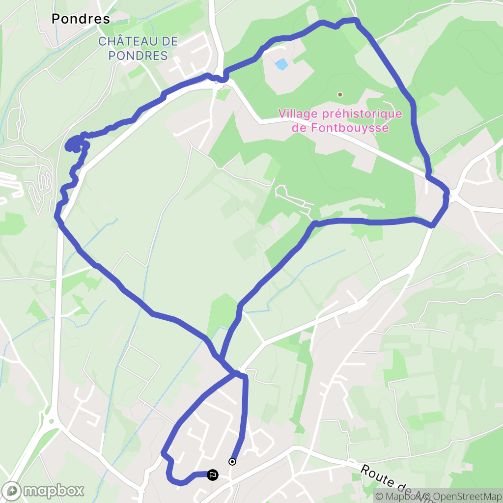 Villevieille : carte du parcours de randonnée - France