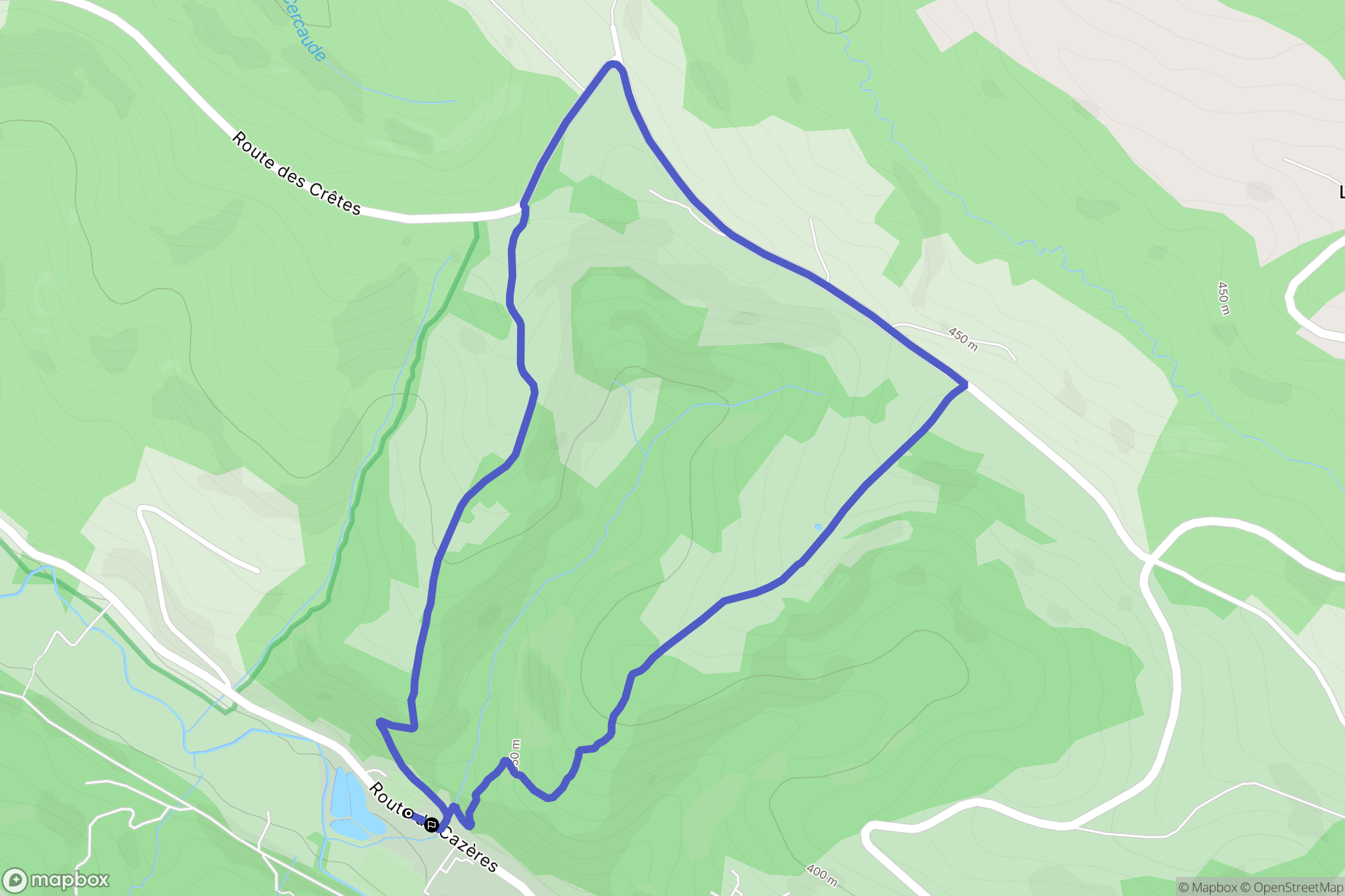 Sainte-Croix-Volvestre : carte du parcours de randonnée - France