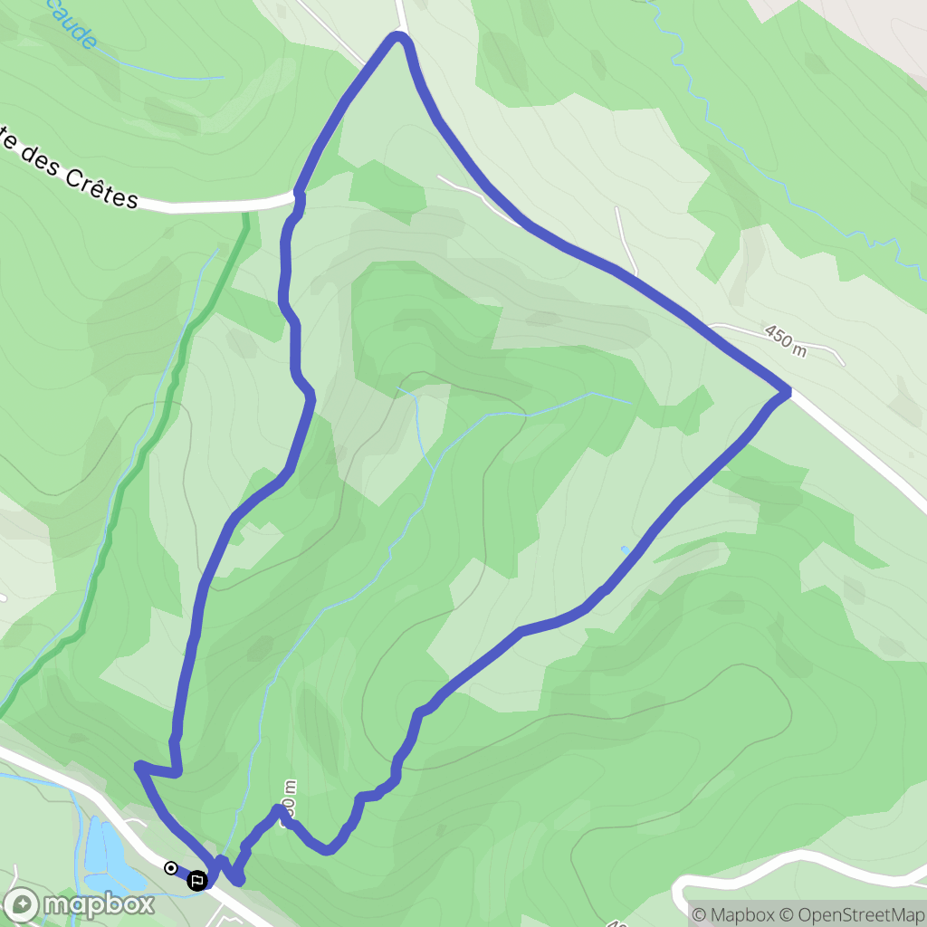 Sainte-Croix-Volvestre : carte du parcours de randonnée - France