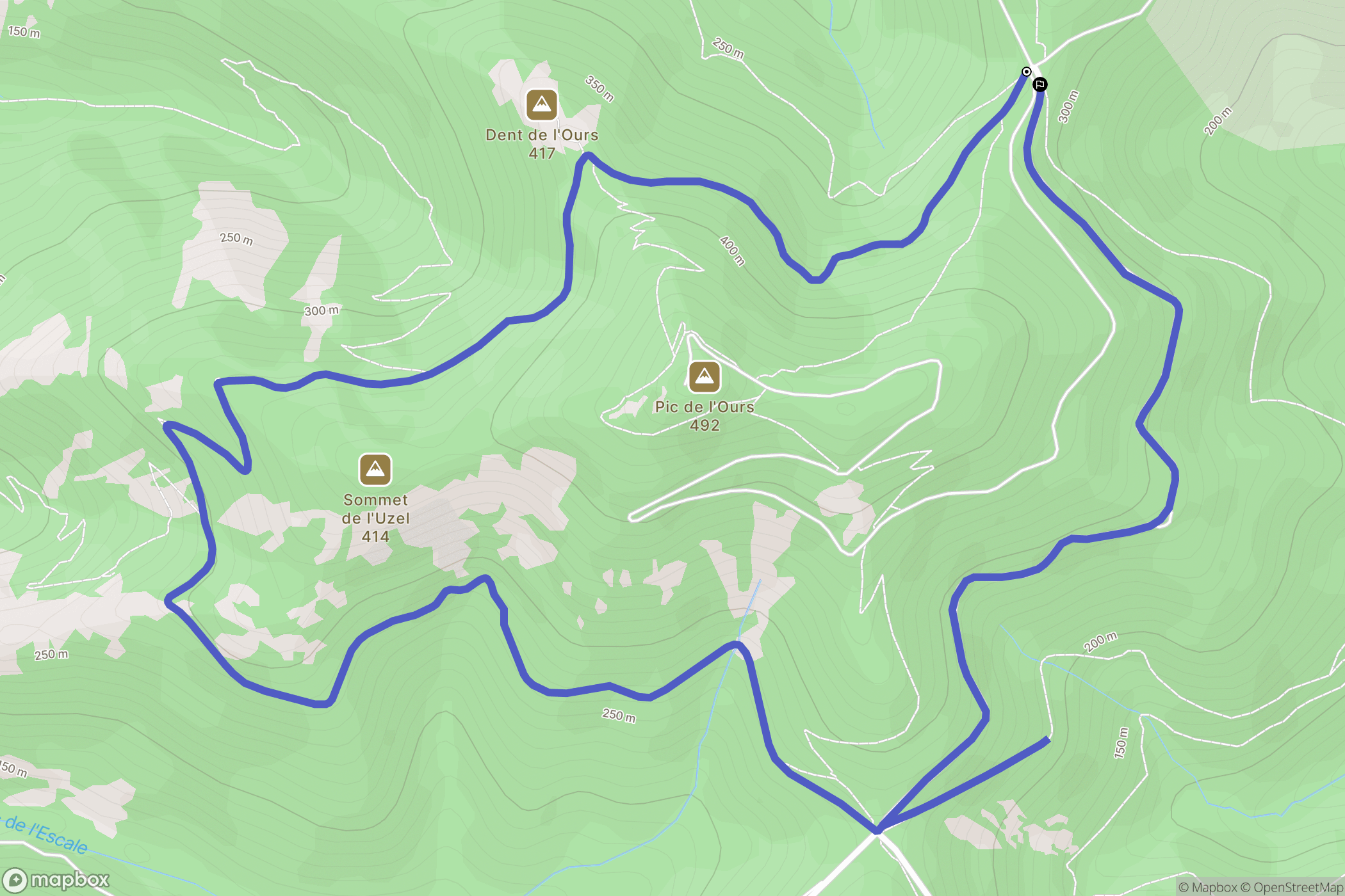 Saint-Raphaël : carte du parcours de randonnée - France
