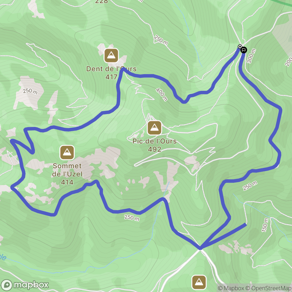 Saint-Raphaël : carte du parcours de randonnée - France