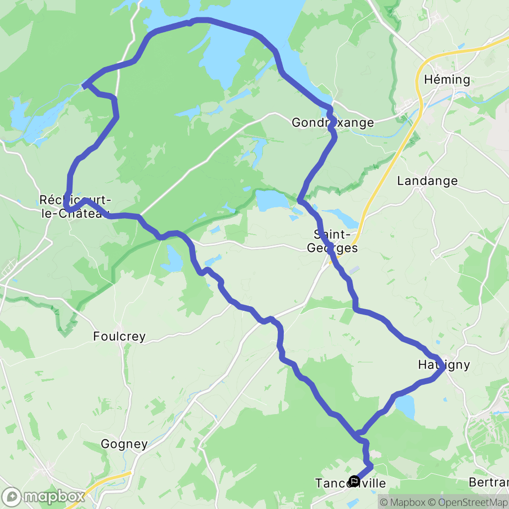 Tanconville : carte du parcours de randonnée - France