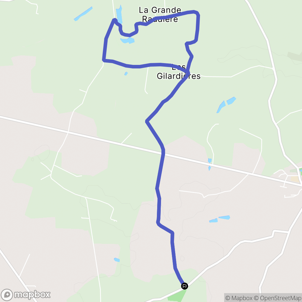 Houssay : carte du parcours de randonnée - France