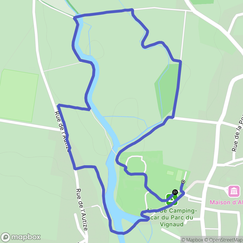 Rives-d'Autise : carte du parcours de randonnée - France