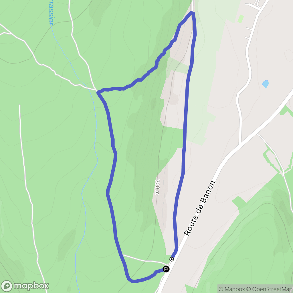 Montsalier : carte du parcours de randonnée - France