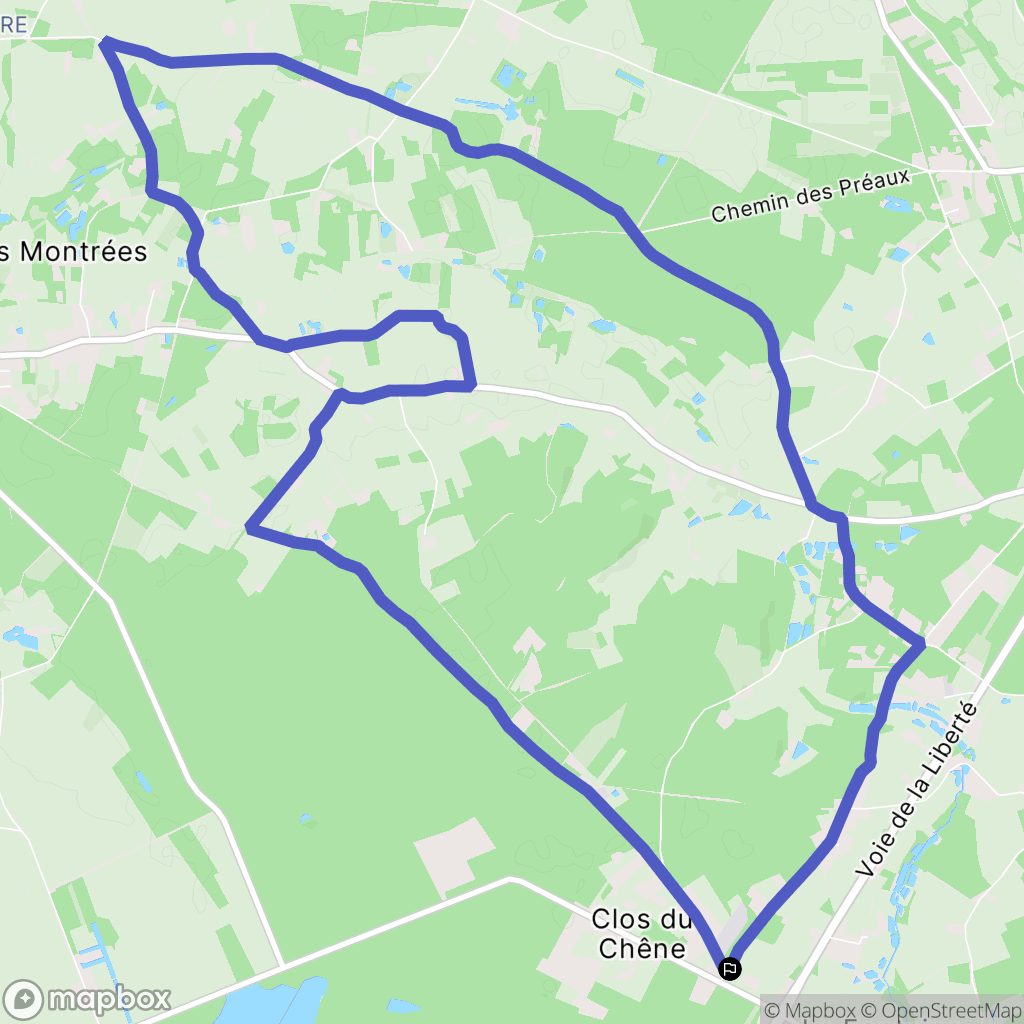 La Fontaine-Saint-Martin : carte du parcours de randonnée - France