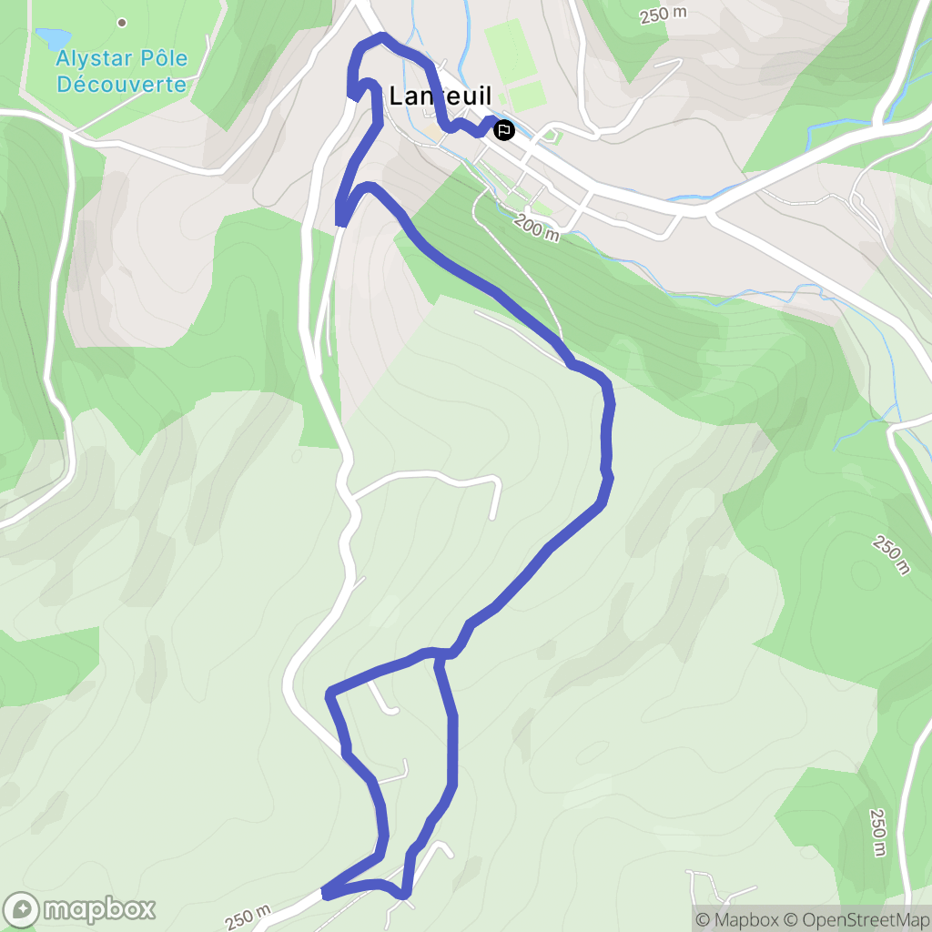 Lanteuil : carte du parcours de randonnée - France