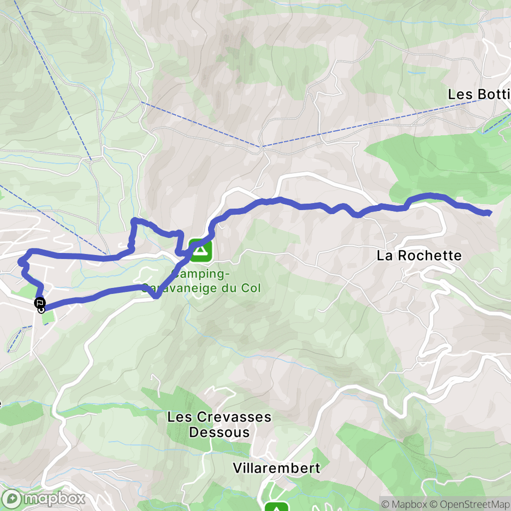 Fontcouverte-la-Toussuire : carte du parcours de randonnée - France