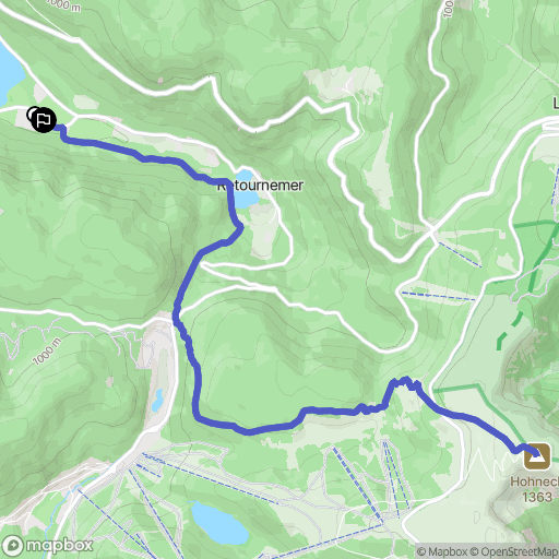 Xonrupt-Longemer : carte du parcours de randonnée - France