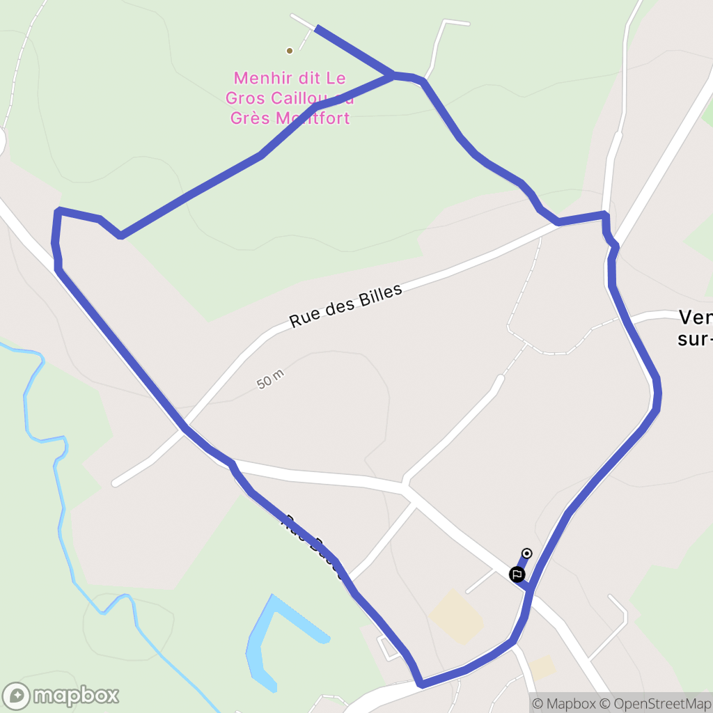 Vendegies-sur-Écaillon : carte du parcours de randonnée - France