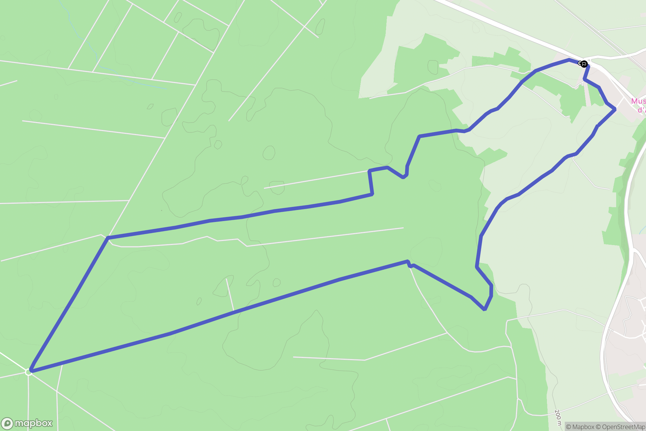 Roches-sur-Marne : carte du parcours de randonnée - France