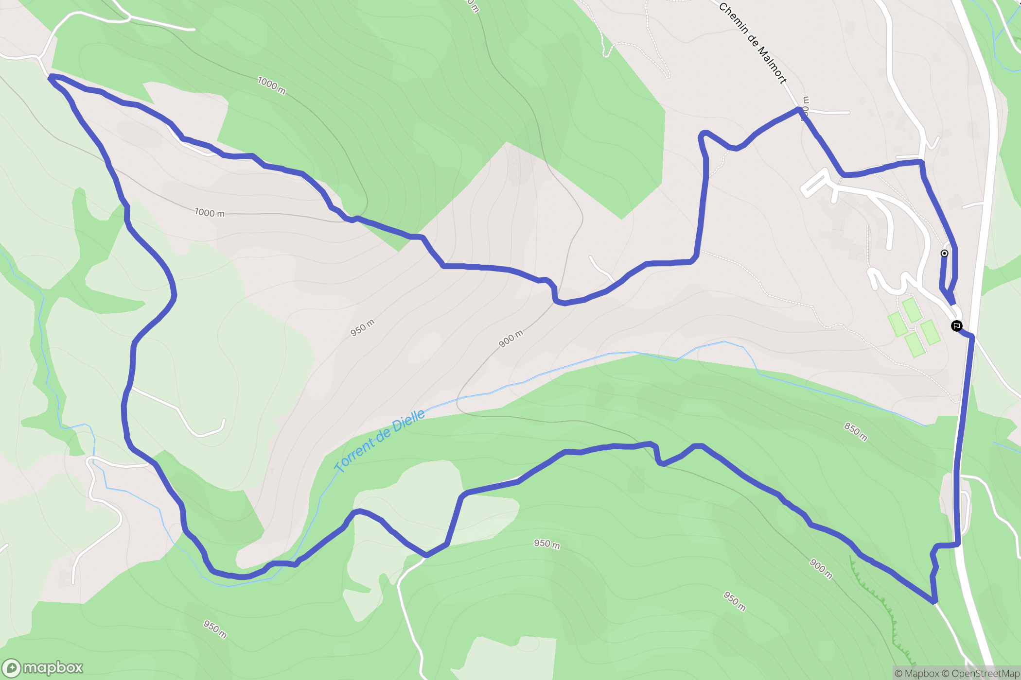 Chorges : carte du parcours de randonnée - France