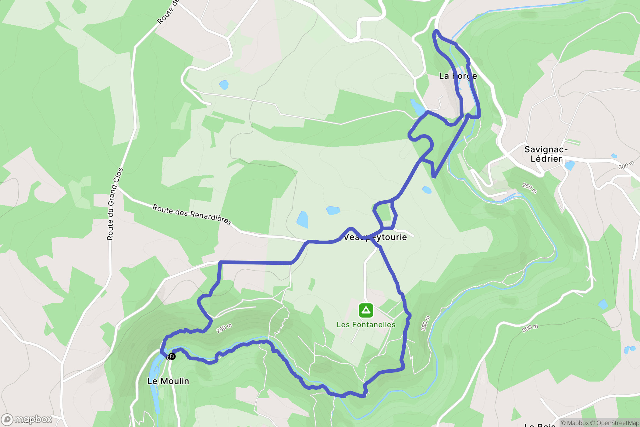 Saint-Mesmin : carte du parcours de randonnée - France