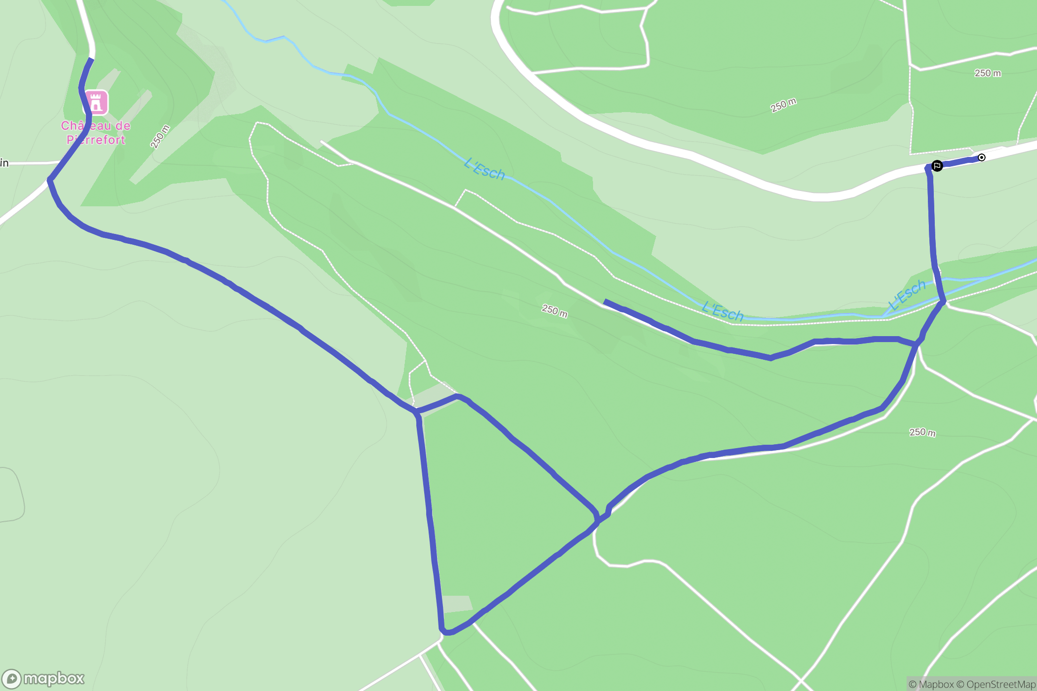 Martincourt : carte du parcours de randonnée - France