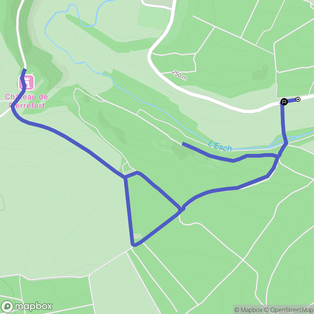 Martincourt : carte du parcours de randonnée - France