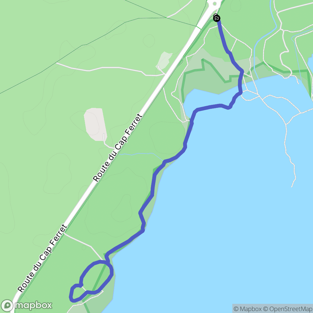 Lège-Cap-Ferret : carte du parcours de randonnée - France