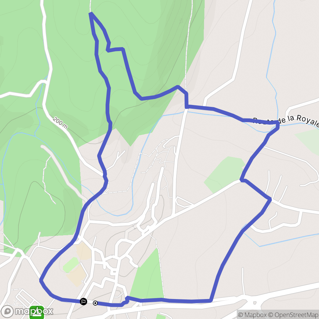 Chomérac : carte du parcours de randonnée - France