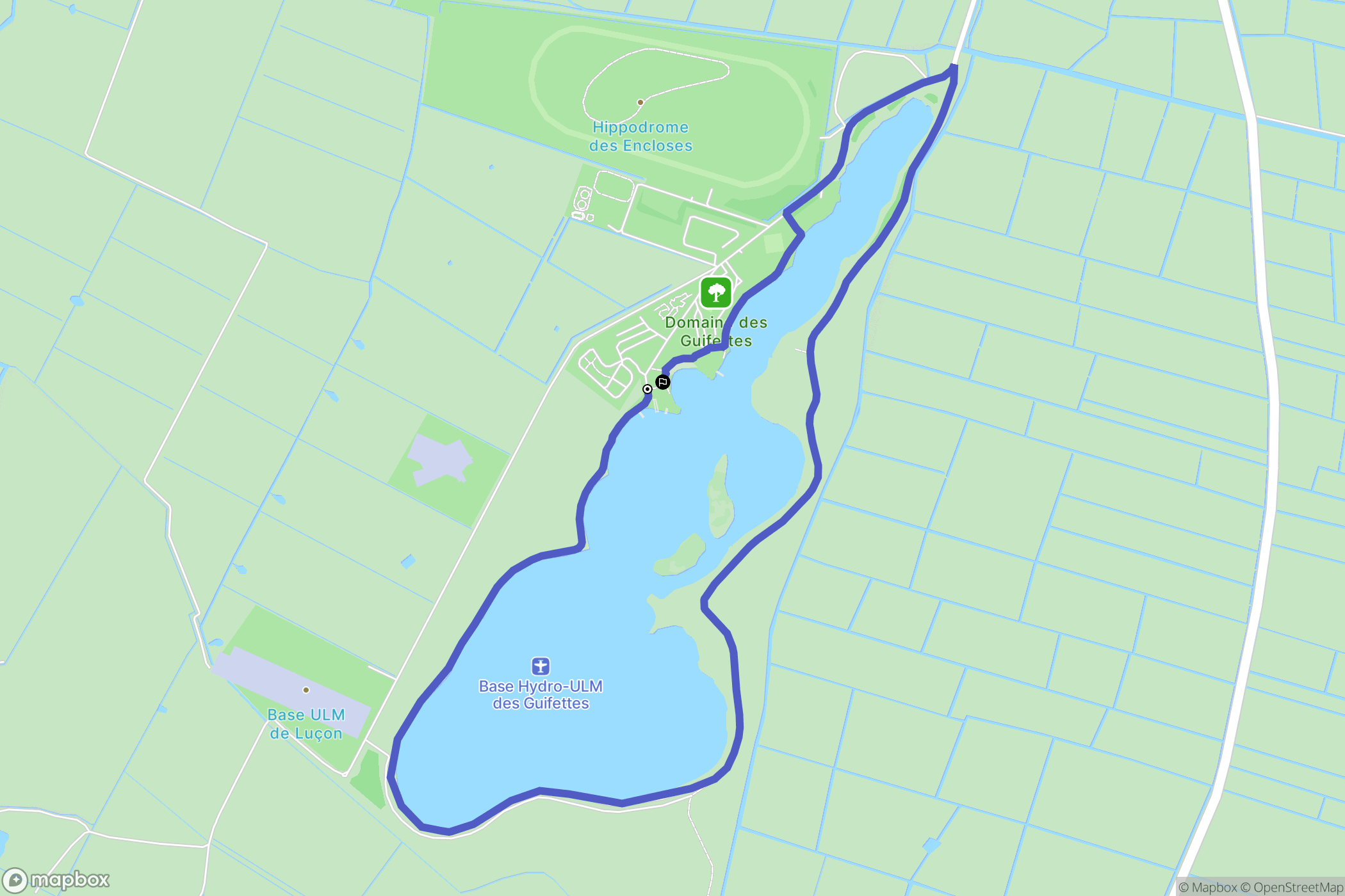 Luçon : carte du parcours de randonnée - France