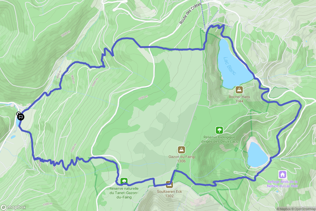 Plainfaing : carte du parcours de randonnée - France