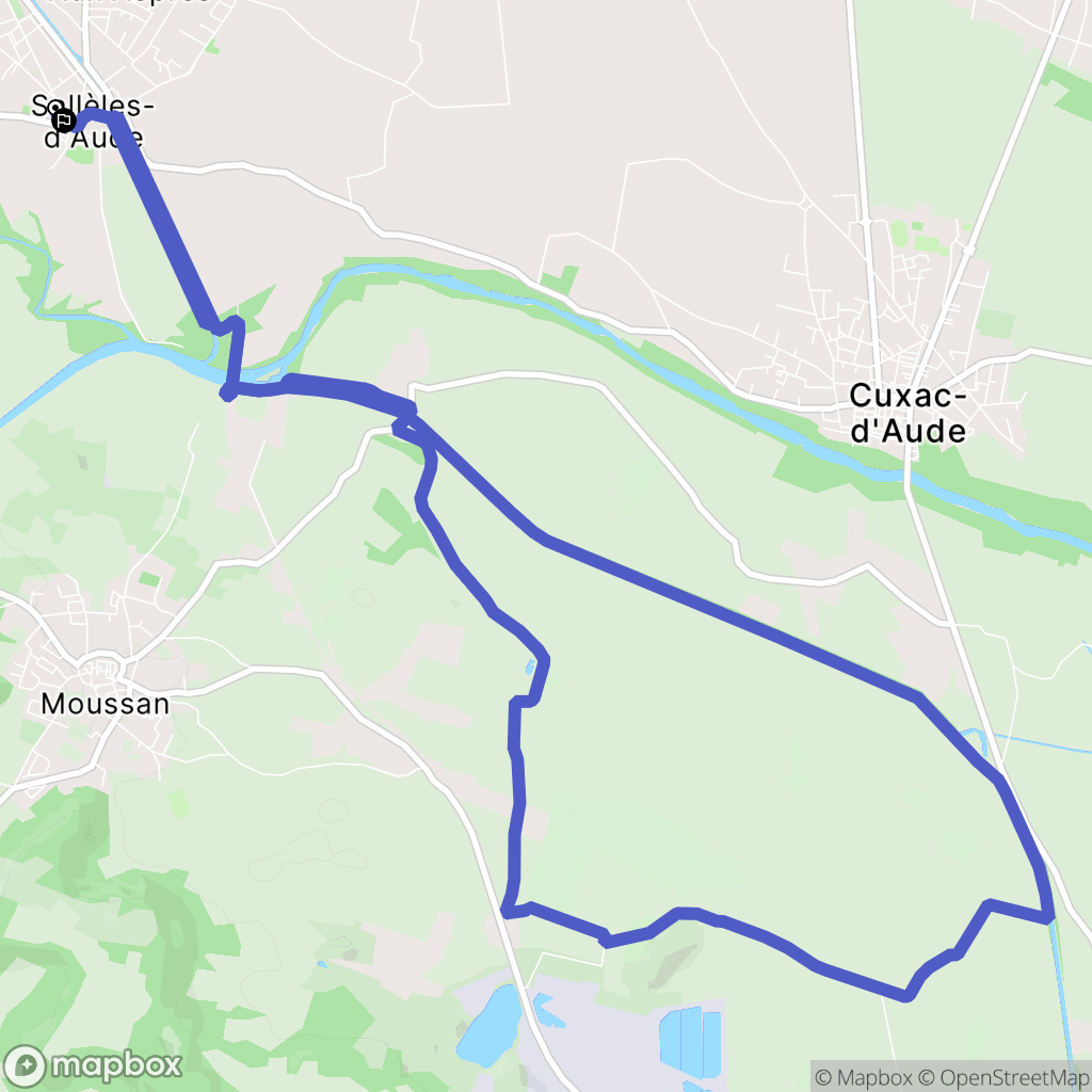 Sallèles-d'Aude : carte du parcours de randonnée - France