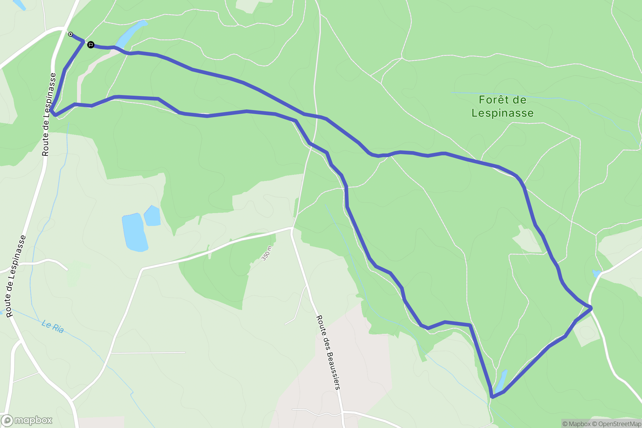 Saint-Forgeux-Lespinasse : carte du parcours de randonnée - France