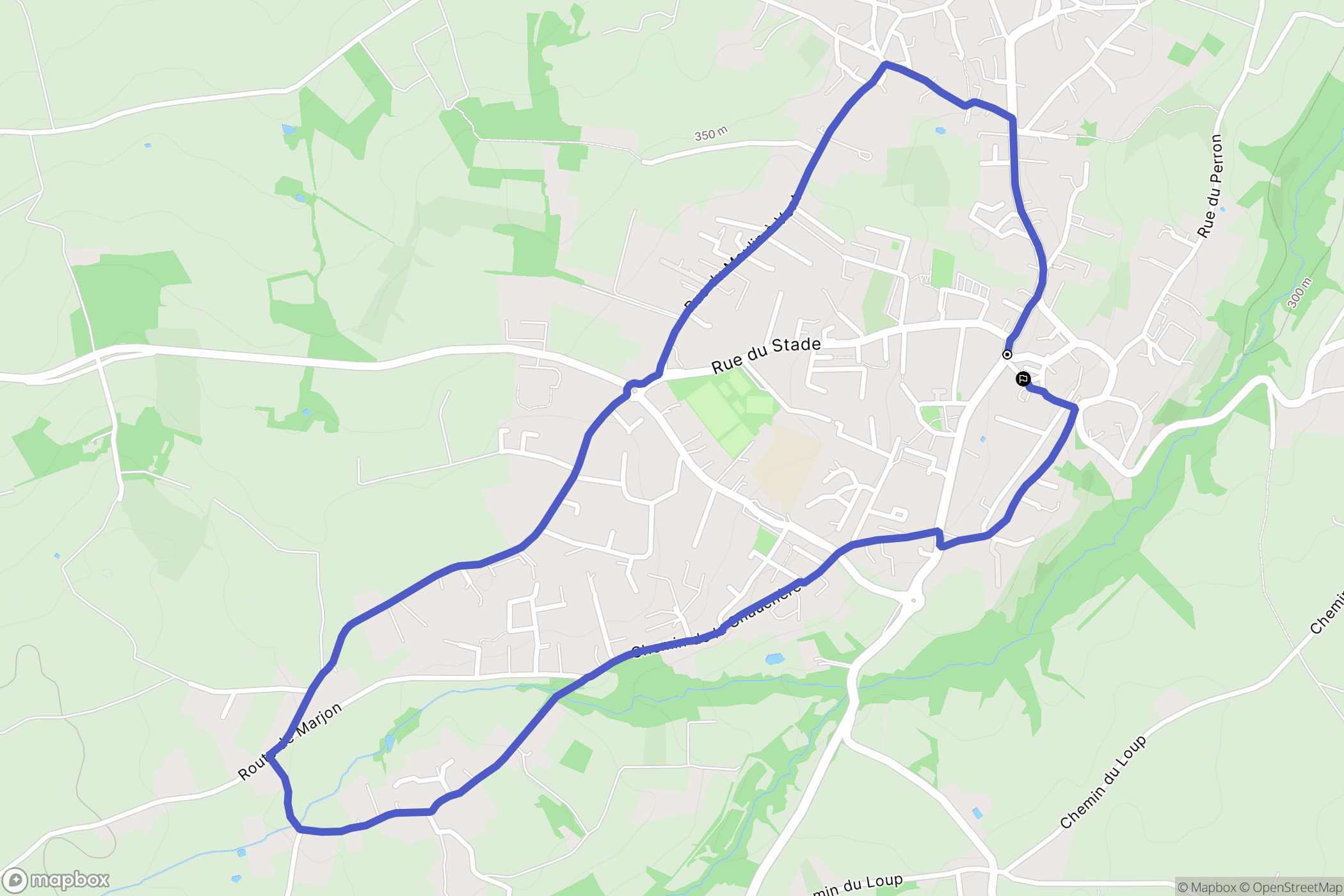 Soucieu-en-Jarrest : carte du parcours de randonnée - France