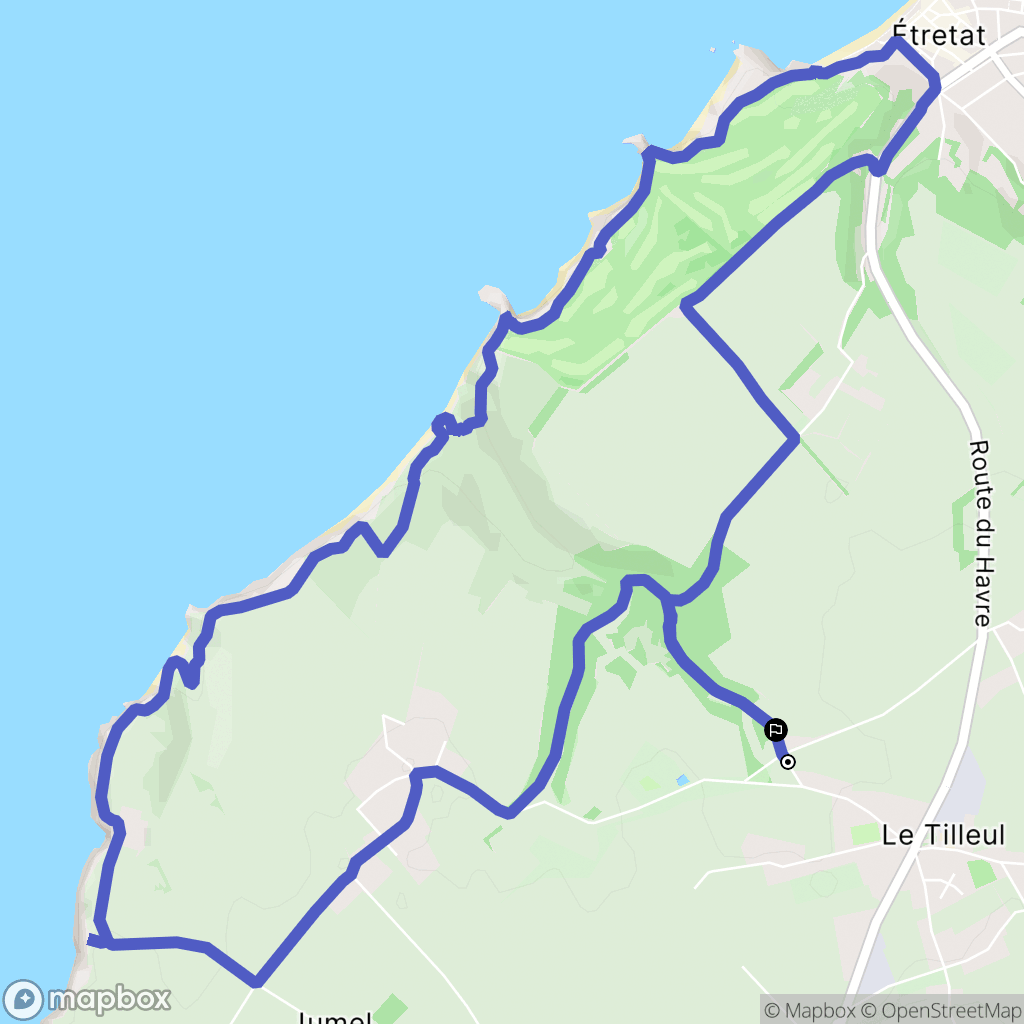 Le Tilleul : carte du parcours de randonnée - France