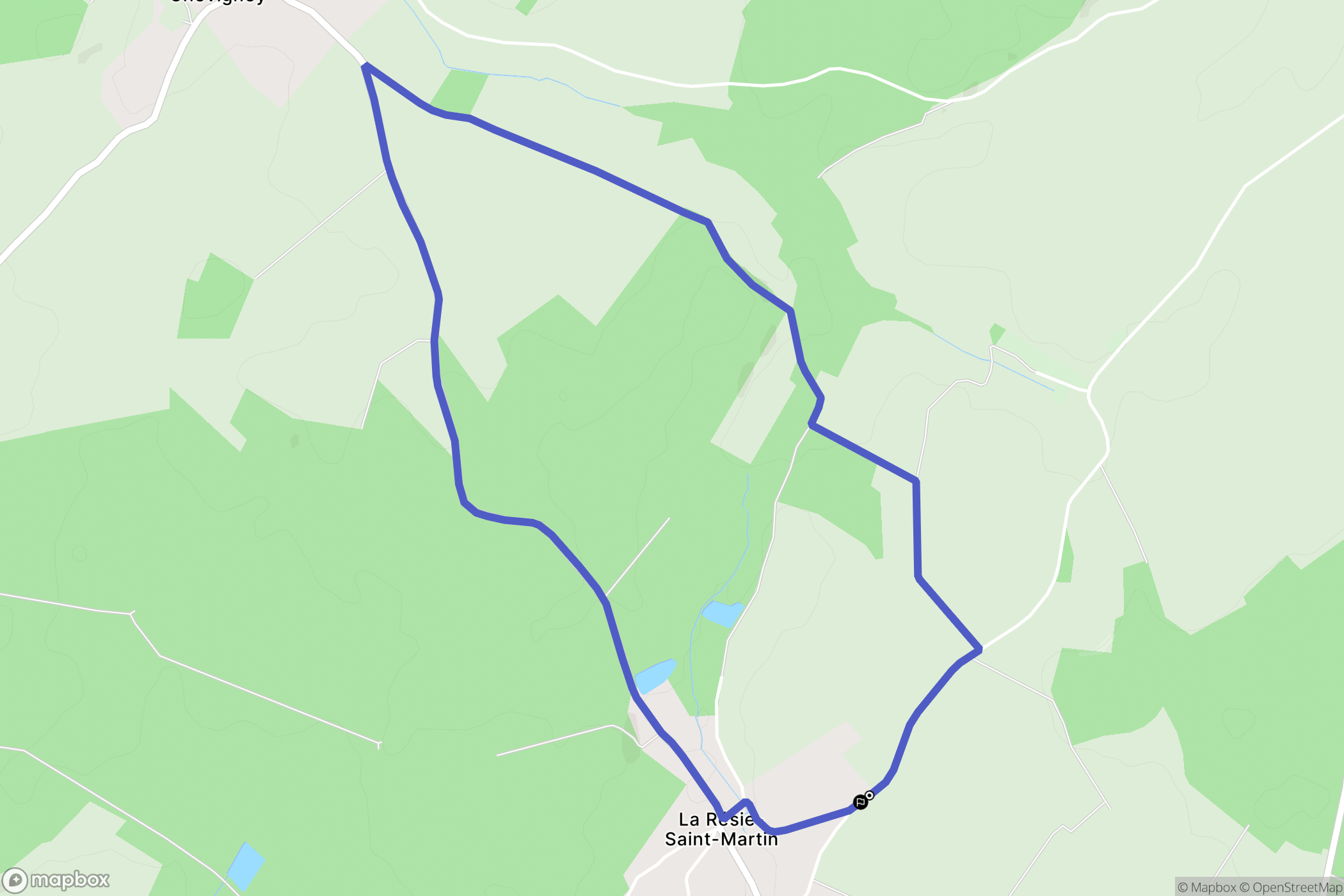 La Résie-Saint-Martin : carte du parcours de randonnée - France