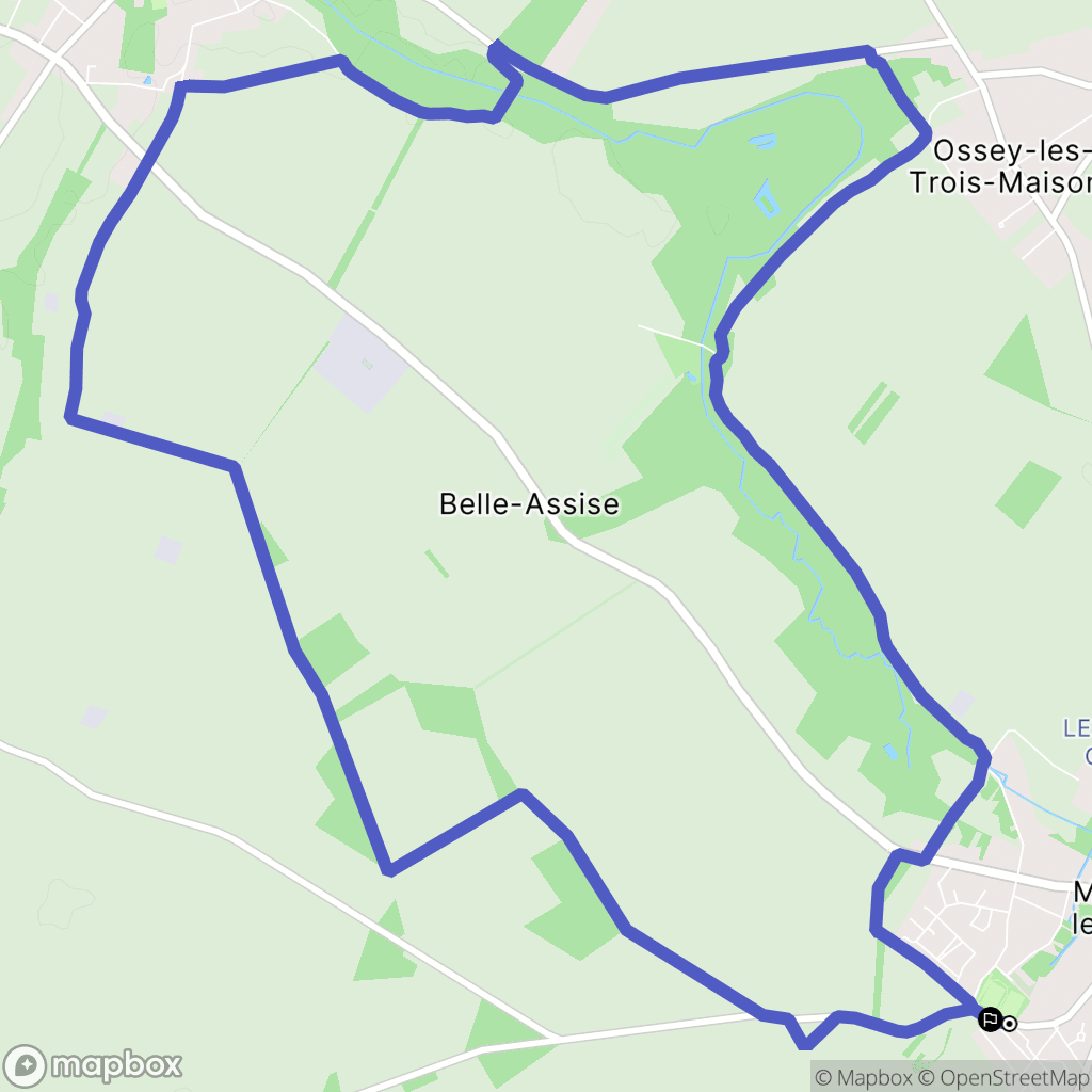Marigny-le-Châtel : carte du parcours de randonnée - France