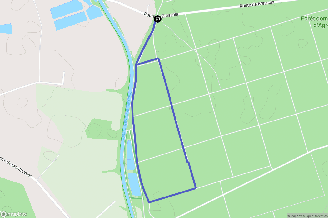 Montech : carte du parcours de randonnée - France