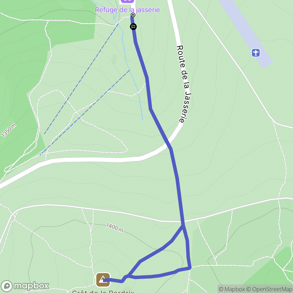Graix : carte du parcours de randonnée - France