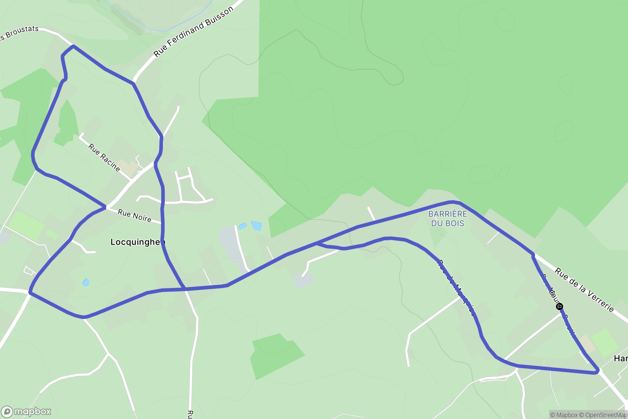 Hardinghen : carte du parcours de randonnée - France