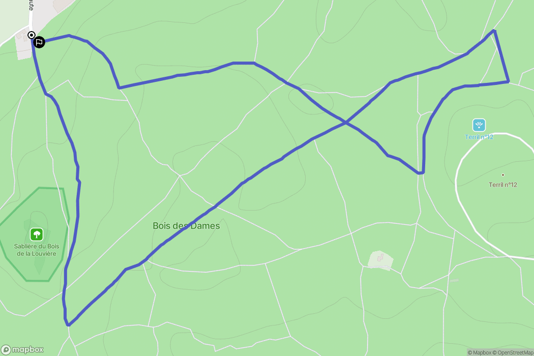 Lapugnoy : carte du parcours de randonnée - France