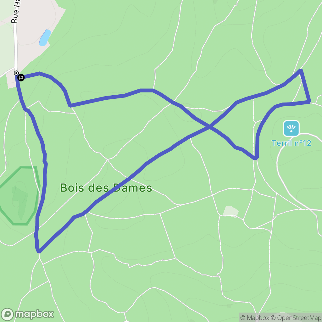 Lapugnoy : carte du parcours de randonnée - France