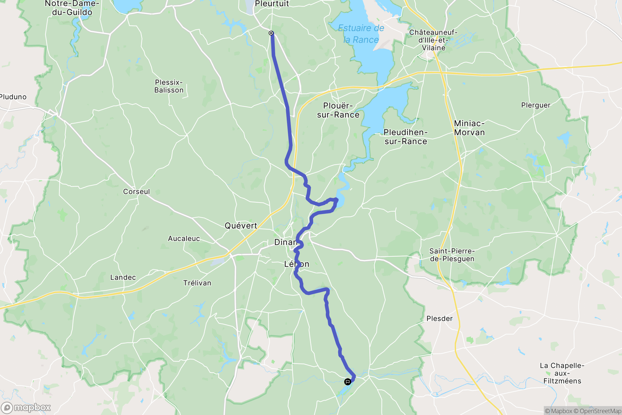 Tréméreuc : carte du parcours de randonnée - France