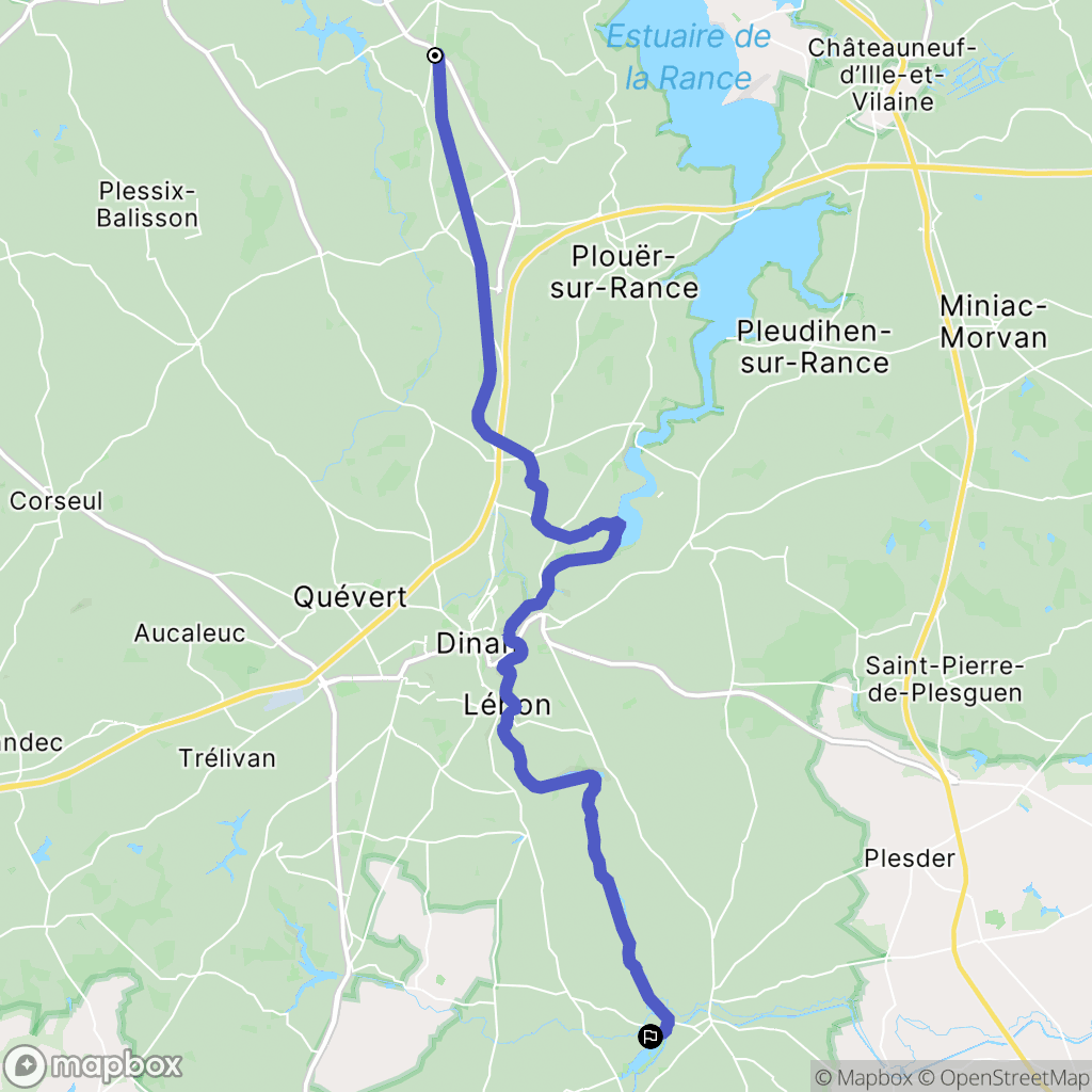 Tréméreuc : carte du parcours de randonnée - France