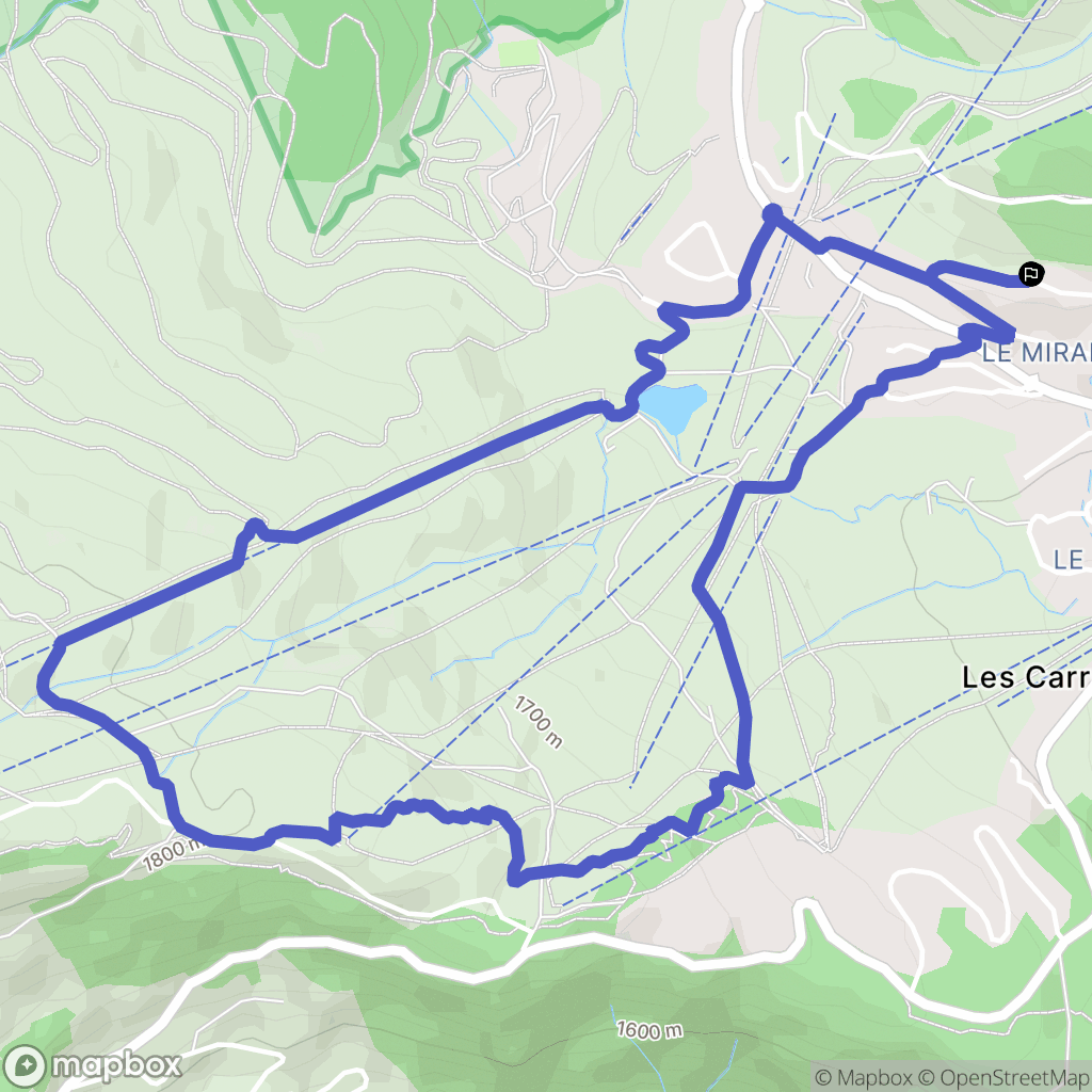 Hauteluce : carte du parcours de randonnée - France