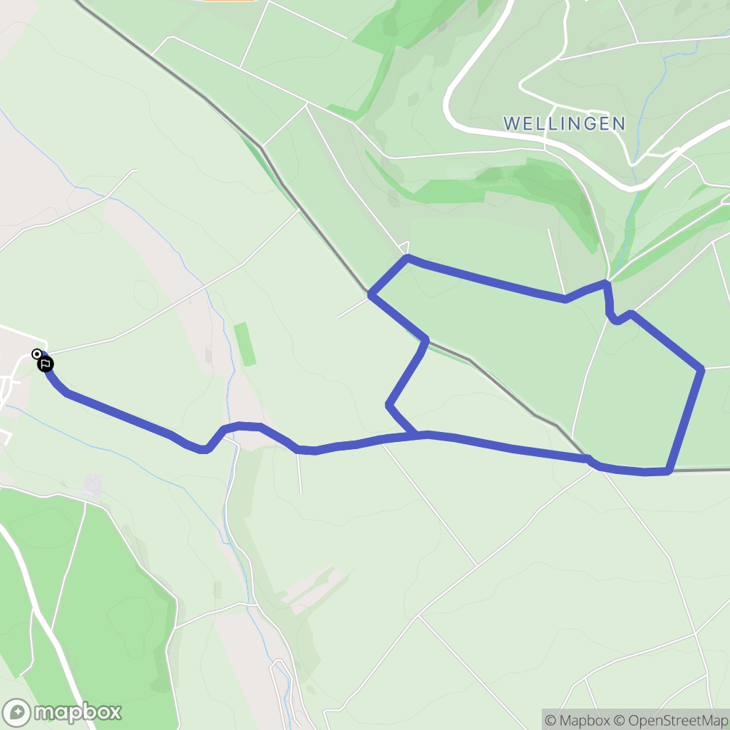 Launstroff : carte du parcours de randonnée - France