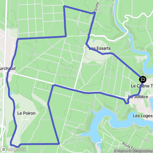 Mervent : carte du parcours de randonnée - France