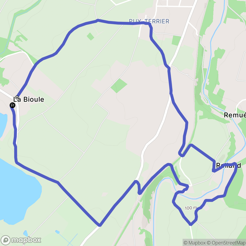 Saint-Loup-Lamairé : carte du parcours de randonnée - France