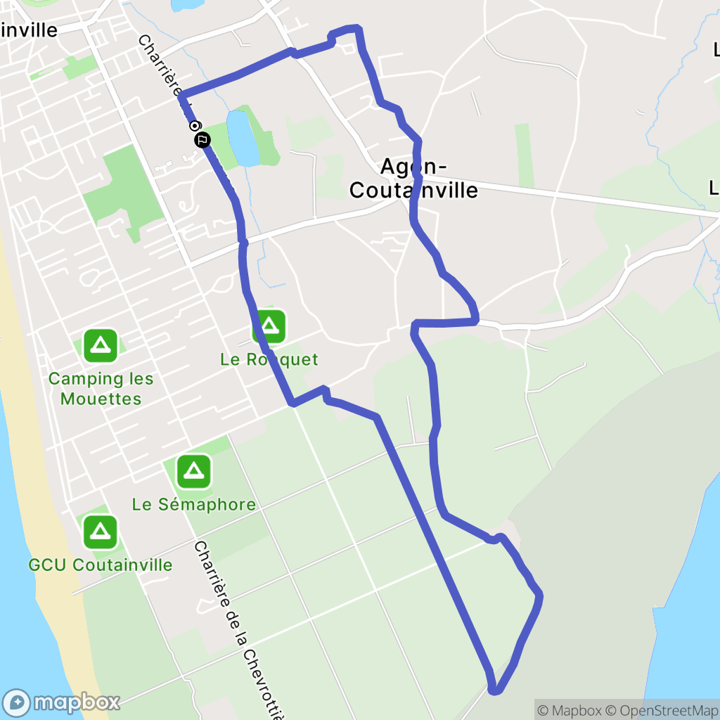 Agon-Coutainville : carte du parcours de randonnée - France