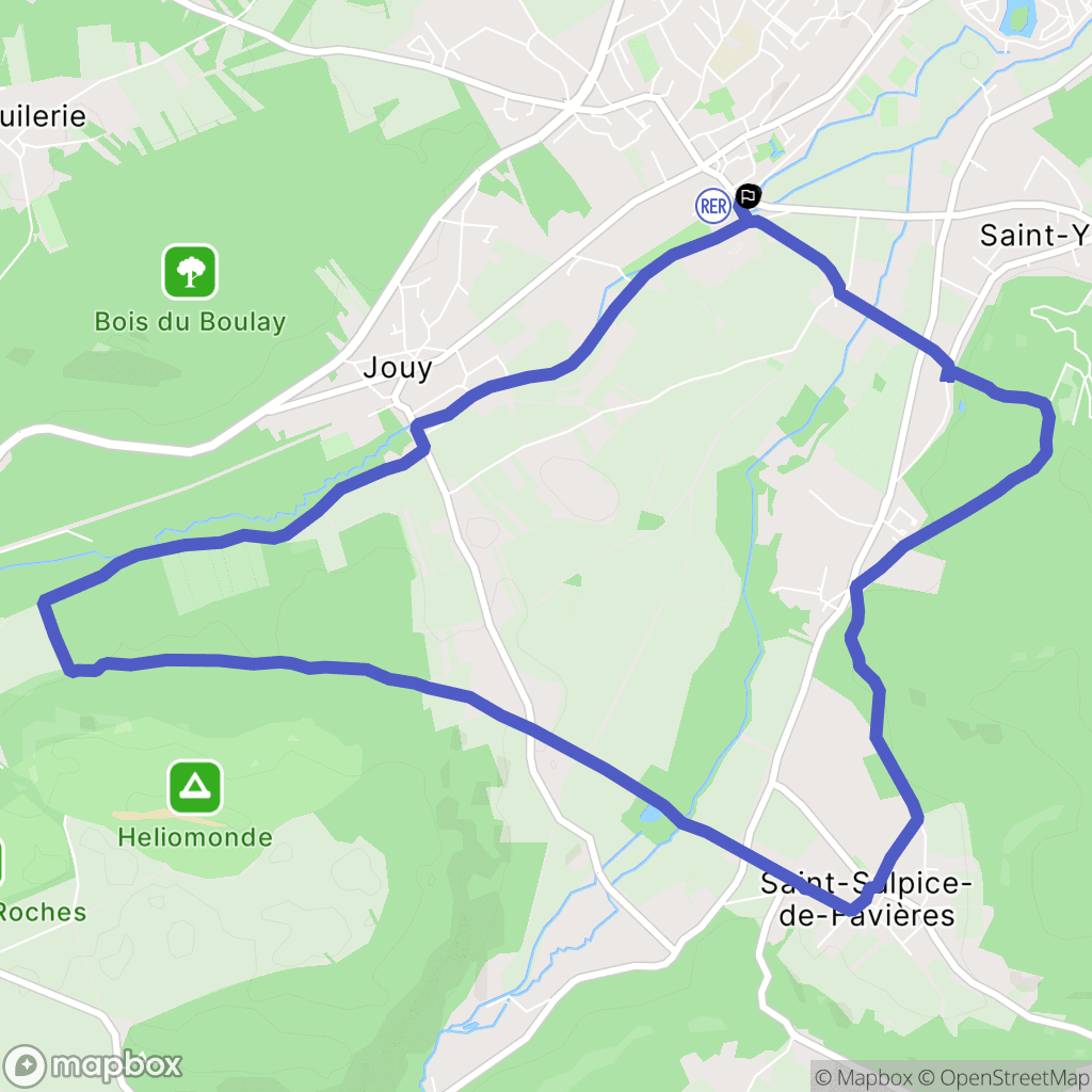 Breuillet : carte du parcours de randonnée - France