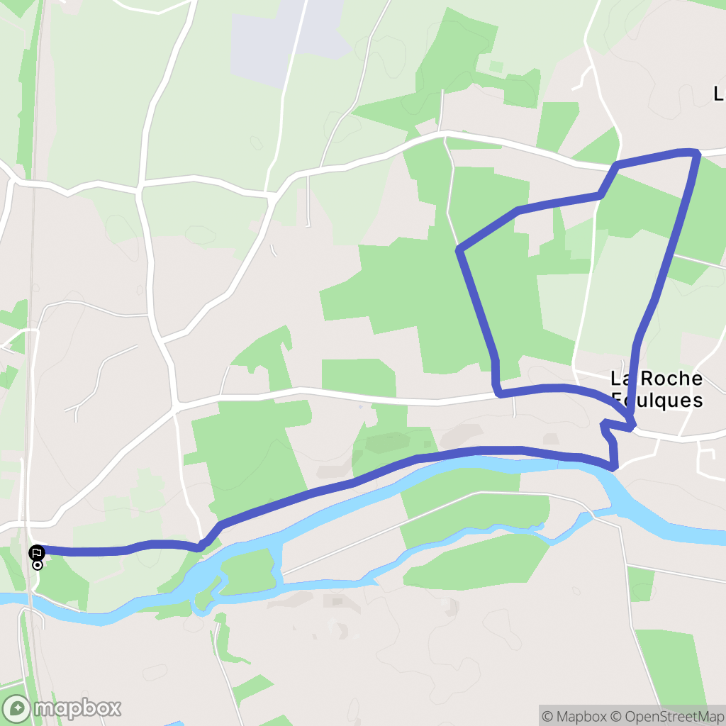Briollay : carte du parcours de randonnée - France