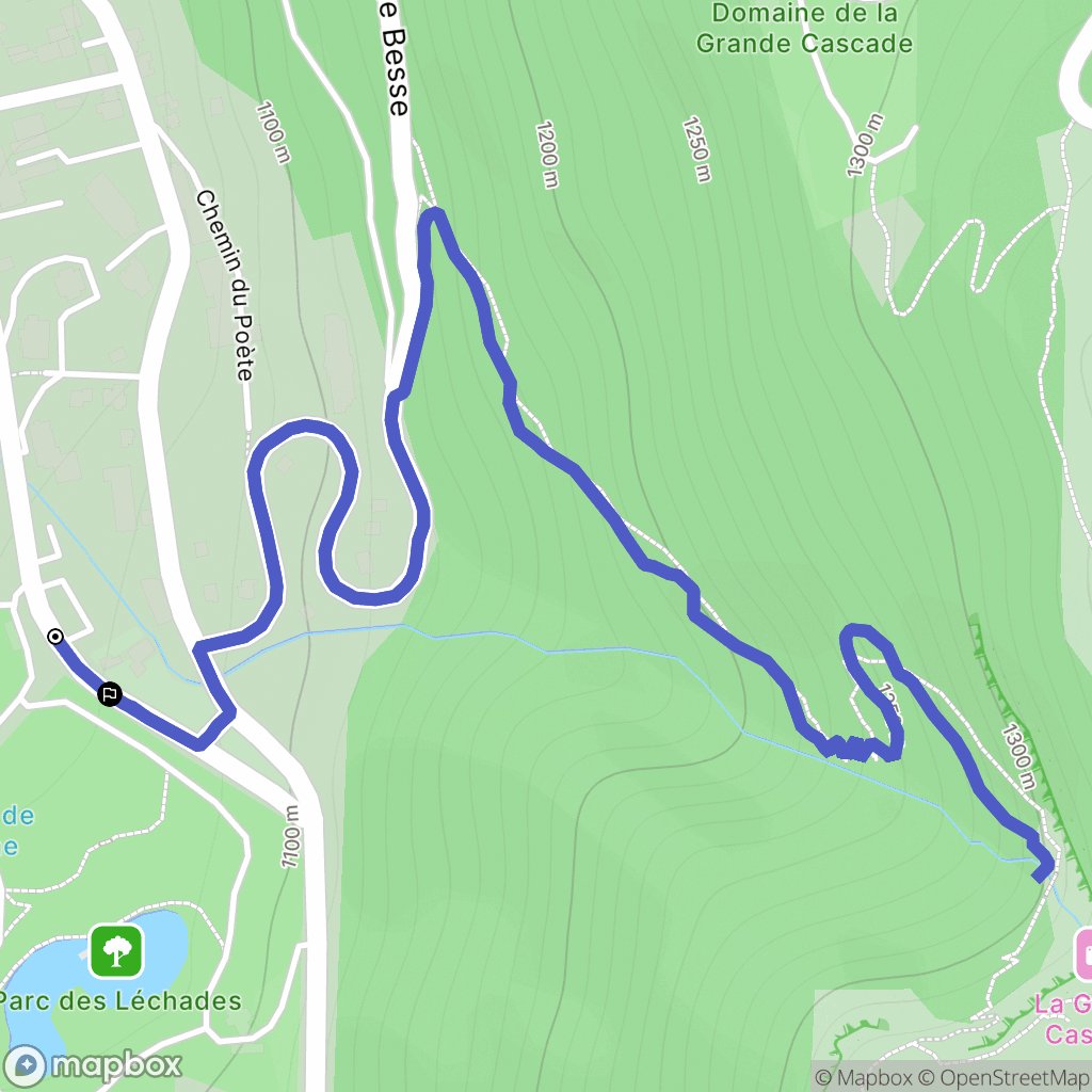 Mont-Dore : carte du parcours de randonnée - France