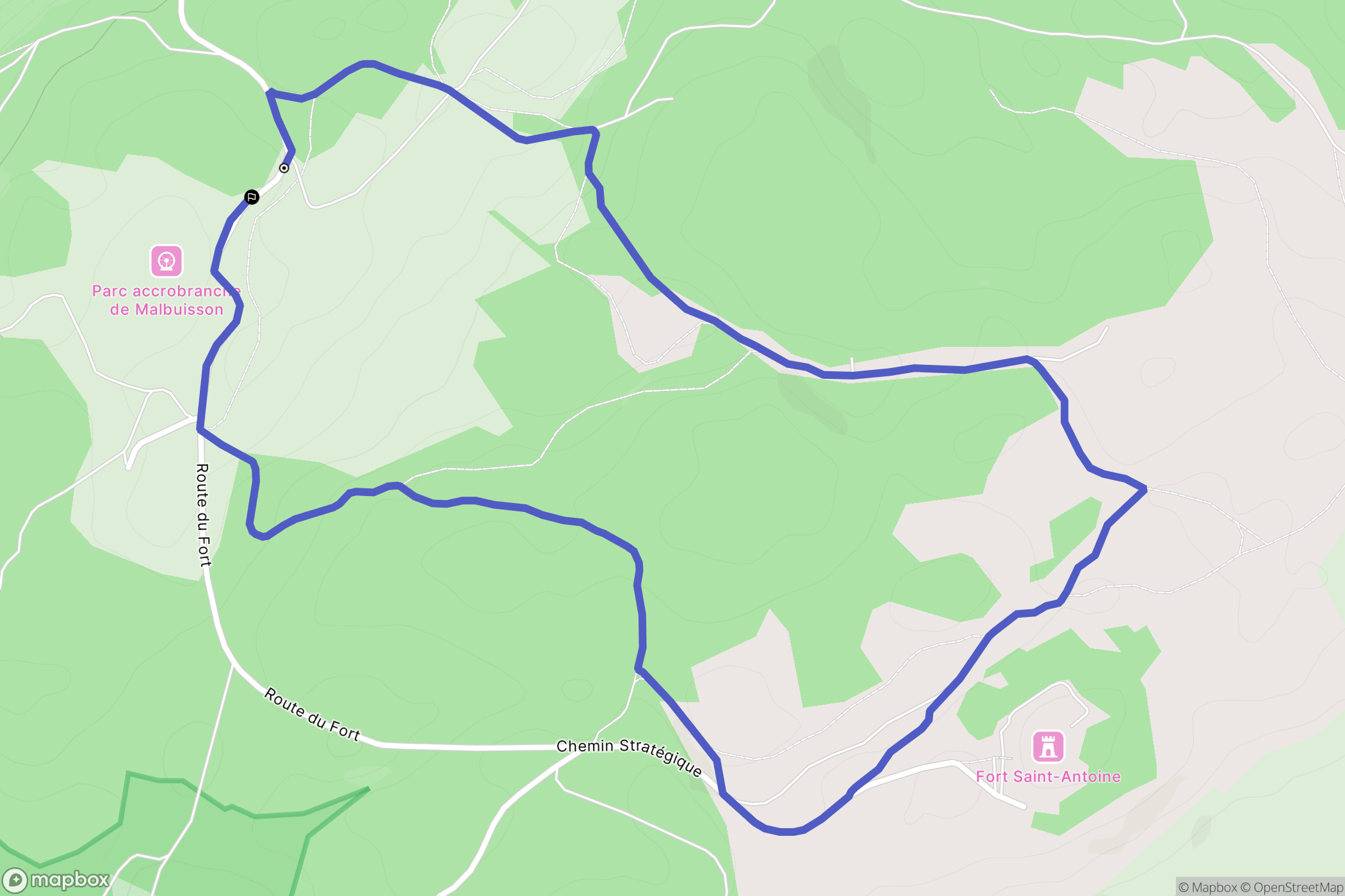Malbuisson : carte du parcours de randonnée - France