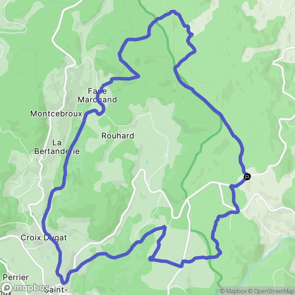 Gumières : carte du parcours de randonnée - France