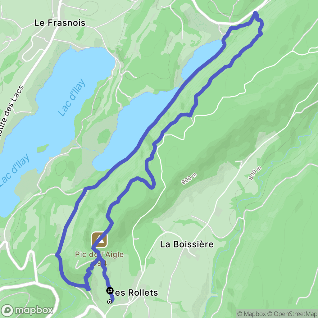 La Chaux-du-Dombief : carte du parcours de randonnée - France