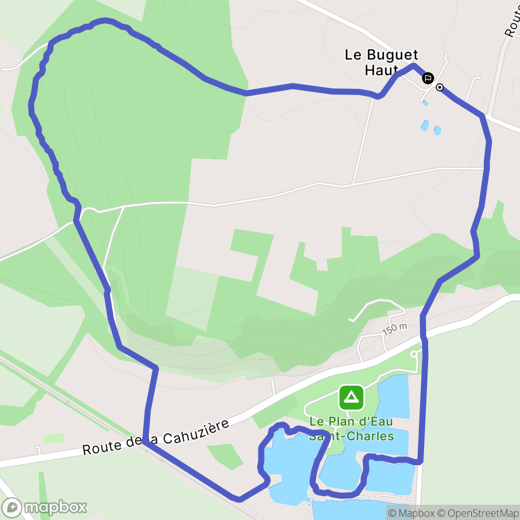 Damiatte : carte du parcours de randonnée - France