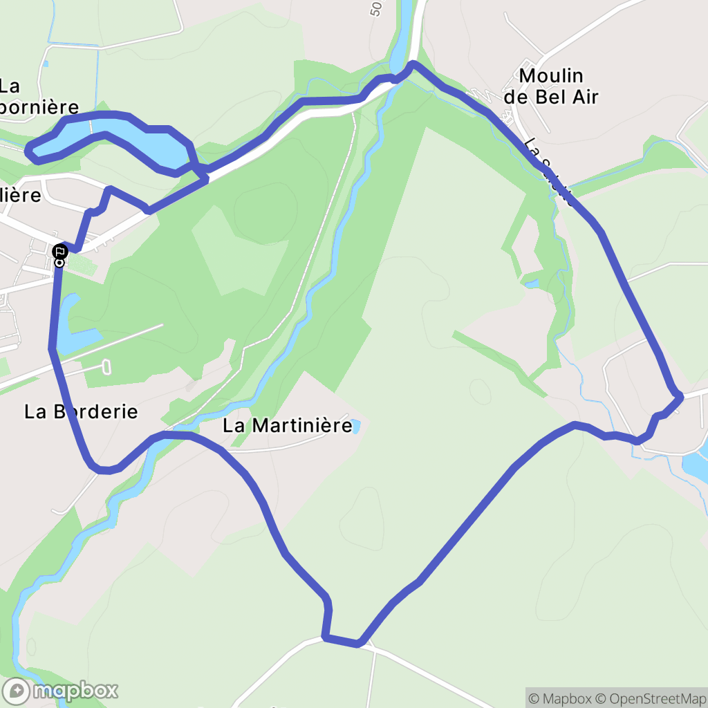 La Rabateliere : carte du parcours de randonnée - France